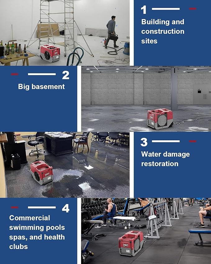 ALORAIR LGR Commercial Dehumidifier up to 264 PPD (Saturation) with Pump, 5 Years Limited Warranty, Industrial Dehumidifiers, cETL Listed, for Garage, Flood Restoration, Basements