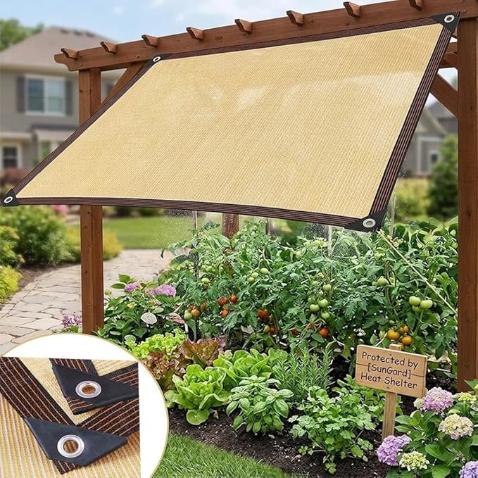 95% Shade Cloth for Garden 3 6.6 30FT Sun Shade Net for Greenhouse, Sunblock Mesh Tarp with Grommets, Sun Shade Canopy for Outdoor, Patio, Plant Shading, Chicken Coop Cover(19.7x40ft)