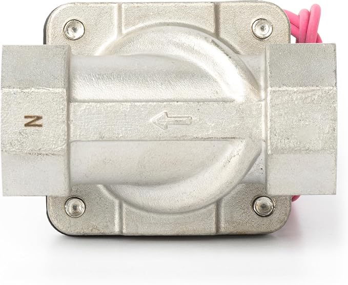 U.S. Solid 1" Stainless Steel Solenoid Valve - 110V AC Normally Closed Electric Solenoid Valve with Viton Seal, Lead Wire Type