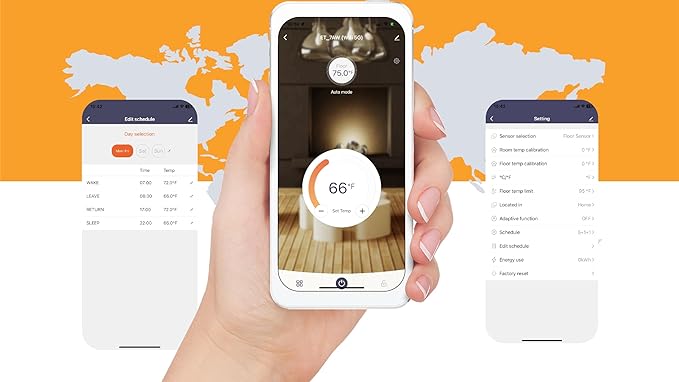 HEATIT ET-7AW Touchscreen Programmable Thermostat with Voice Control with WiFi