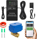 WiFi Water Leak Detector with Automatic Shutoff Valve，Zuomeng Smart Water Heater Remote Stop Device with Leak Sensor, Leakage Alert Push, 3/4" NPT 150PSI Brass Valve, Get Rid of Water Leakage