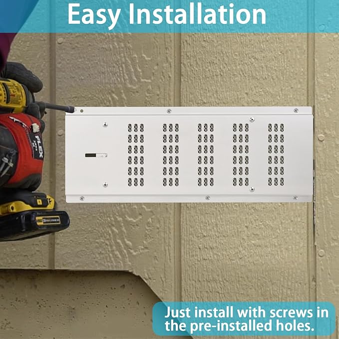 Foundation Vent Cover Crawl Space Vent Cover for Foundation Garage Attic Home Improvement,16"x6.5"Outdoor Crawl Space Air Wall Vent with Damper&Screen Reduce Moisture,Fit 16"x6"Rough Opening,6PK,White