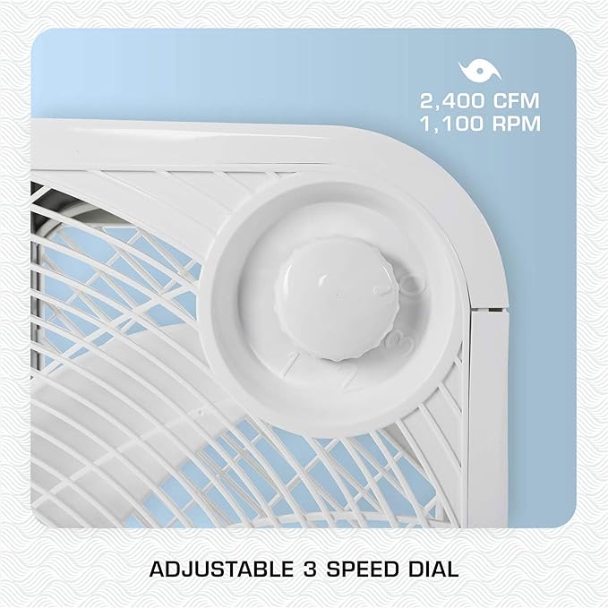 Hurricane 10 Pack Floor Box Fan Classic Series with 3 Speed Settings, 20 Inch