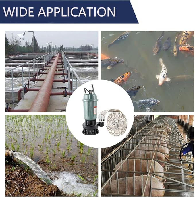 1HP Submersible Sewage Pump,220V-240V 4000GPH Sump Pump Dirty Clean Water Pump with Float Switch,2pc NPT connectors,for Pools,Garden,Pond,Irrigation,Flooded Areas