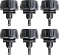 Gardrip 3/4 Inch Female Pipe Thread to 1/4 Inch Drip Irrigation Tubing Adapter: 6 Pieces 1/4 In. Barbed Drip Line x 3/4 In. Faucet PVC Adapter Connect 3/4" FHT Faucet