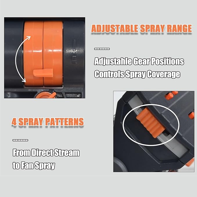 2026 Upgraded 16-Nozzle Oscillating Sprinkler with Dual-Zone Sprinkler Water Timer, 360° 16-Hole Automatic Rocking Sprinkler, Turbo Orbit Mist Sprinklers System for Garden (B No Timer)