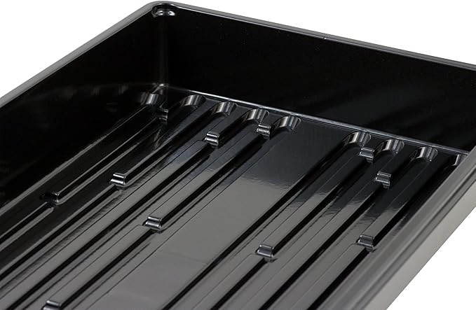 BBR Tuning 10x20 Inch Black 10 Pack Plant Black Propagation Tray – Growing Trays for Seedling, Garden, Planting, Soil & Hydroponic Horticulture - Microgreen Trays Grow Plants - No Drain Holes