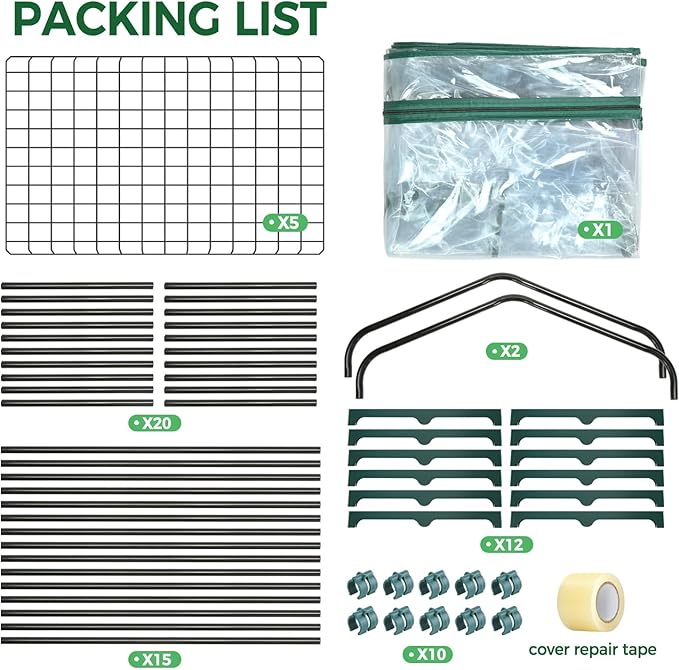 Mini Greenhouse for Outdoors Indoor: Ohuhu 23 x 19 x 75-Inch Small Plants Green House with 5 Tier Shelves, Portable Plastic Greenhouses with Heavy Duty Clear PVC Cover for Garden Patio Porch Balcony