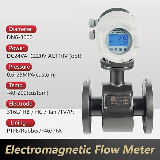 Electromagnetic Flow Meter Magnetic Flowmeter DN10-DN50 Digital Water Liquid Sensor Smart Industrial(DN15)