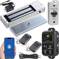 UHPPOTE 2.4GHz WiFi Remote Access Control System 1200lb Electric Magnetic Door Lock Kit with Smartphone app Access