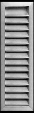 HVAC Premium 8"W x 30"H Aluminum Exterior Gable Louver Vent for Walls & Crawlspace - Weather-Resistant Air Grille with Screen Mesh - [Outer Dimensions 9.75"W x 31.75"H]