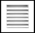 HVAC Premium 14"W x 14"H Aluminum Exterior Gable Louver Vent for Walls & Crawlspace - Weather-Resistant Air Grille with Screen Mesh - White [Outer Dimensions 15.75"W x 15.75"H]