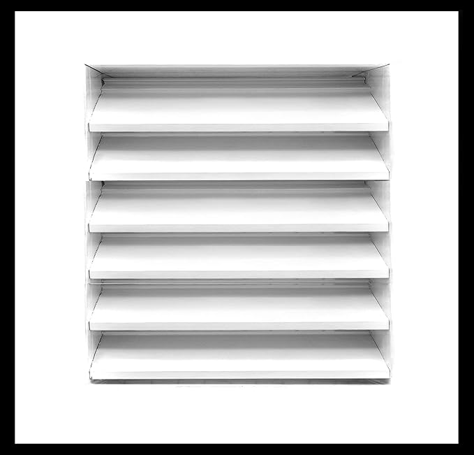 HVAC Premium 14"W x 14"H Aluminum Exterior Gable Louver Vent for Walls & Crawlspace - Weather-Resistant Air Grille with Screen Mesh - White [Outer Dimensions 15.75"W x 15.75"H]