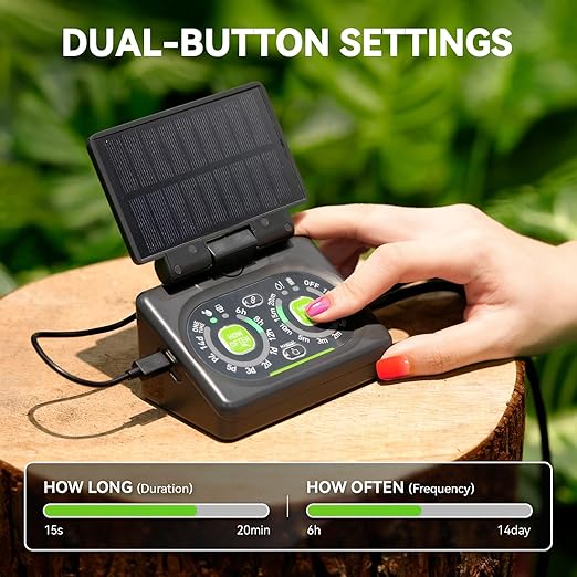 RAINPOINT Smart Drip Irrigation System for Houseplants,WiFi/App Control and Local Control Dual Powered