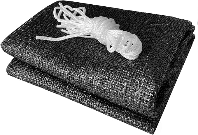 Alion Home 40% Sunblock Shade Cloth with Grommets - Garden Netting - Sun Shade Cover for Garden Patio Plants - Black (10' x 8')
