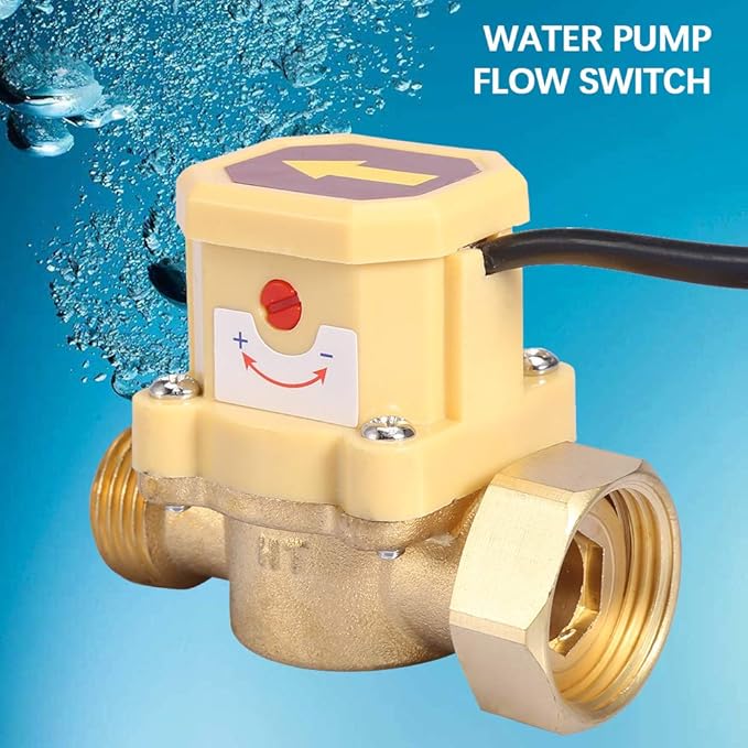Water Flow Control Switch Automatic Adjustable Pressure Sensor G3/4 G1/2 Thread for Home Water Heater Solar Pump Low Pressure System