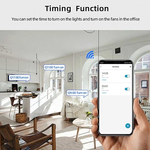 WiFi Smart AC Motor Switch, Remote Control for Single-Phase Motor Forward & Reverse, Dry Contact Passive Output Switch Compatible with Alexa and Google Home