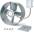 Gable Vent Attic Fan, 15" Exhaust Ventilation Fan with Adjustable Thermostat for Gable, Shed, Home, Garages, 1300 CFM, 1075 RPM, 1850 SQ. FT. Attic Ventilator (1300CFM)