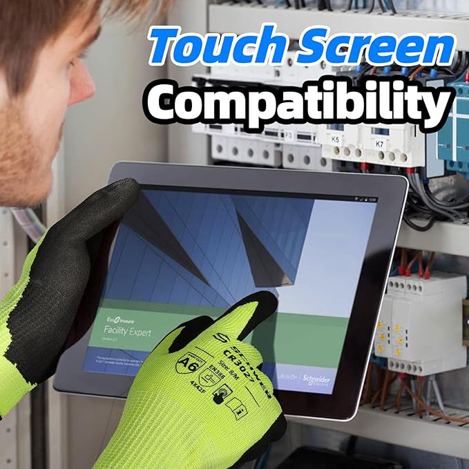 Schwer 2 Pairs Cut Resistant Gloves ANSI A6/A7 (Send Randomly) Cut Proof Work Glove CR3027, Working Gloves for Men and Women Used for Woodworking, Glass Cutting, Warehouse, Construction, XXL