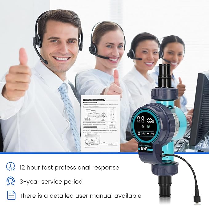 Smart Saltwater Pool Chlorinator System, Up to 12,000 Gallons Pool, Saltwater Chlorine Generator with Smart App, Salt Chlorine Generating System with Smart Digital Panel