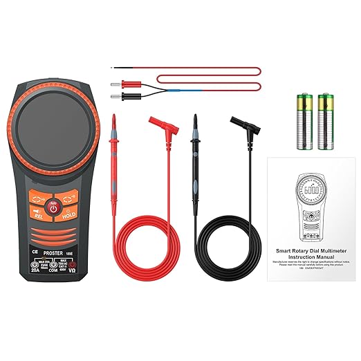 Proster Digital Multimeter 6000 Count Smart Meter TRMS Color Screen Voltage Current Capacitance Tester NCV Temperature