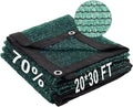 LOVE STORY 20x30FT 70% Dark Green Shade Cloth Sun Shade Net with Grommets Sunblock Net Mesh Tarp for Garden,Plants Cover,Greenhouse and Patio