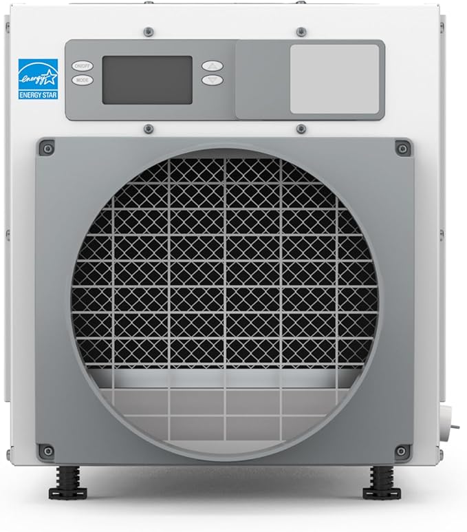 AprilAire E100 Whole House Dehumidifier for Basement & Crawl Space – 100-Pint High-Capacity Commercial Dehumidifier for Homes Up to 5,500 Sq. Ft. with Pump, Drain Hose, & Hanging Kit for DIY Install