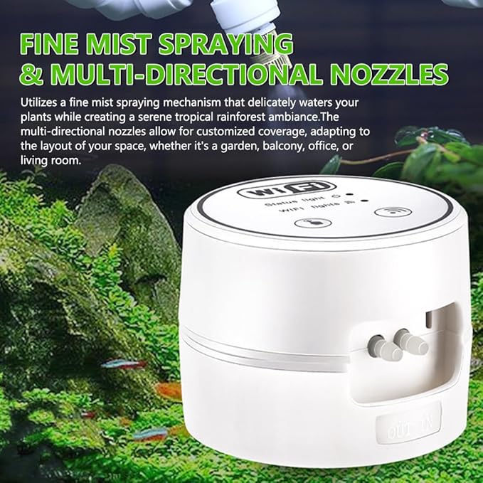 WiFi Gardening Water Timer Cellphone APP Control Garden Automatic Watering Device Balcony Irrigation Controller (2 nozzles Set)