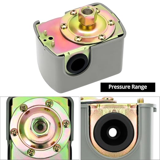QWORK 30/50 Pressure Switch for Well Pump - 2 Pack Adjustable Cut-in/Out Pressure (30-50 PSI) - 1/4"-18 NPT Female Thread