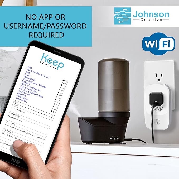 MAX Router Rebooter, Wi-Fi Reset Device, Monitors Connectivity and Resets When Required. No App Necessary. If You Enter a Phone Number it Will Send Texts Upon resets.