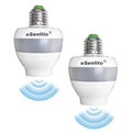 eLEDing Motion Sensor Retrofit Light Socket Adapter – Radar Motion Screw Base for LED CFL Incandescent Bulbs, Smart Dusk-to-Dawn Dimmable Control, 360° Detection, 2-Pack (Bulb Not Included)