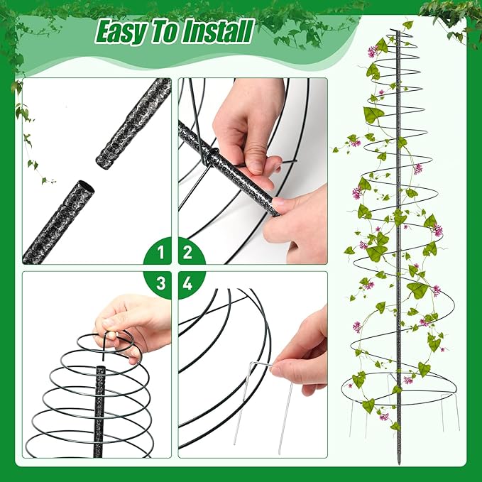 Trellis for Climbing Plants Outdoor,Plants Trellis 44 inch Support Metal Garden Trellis for Plants Flowers Light Vegetables Vine Support