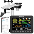 Sainlogic Smart WiFi Weather Station Wireless Indoor Outdoor, SA6 Plus with Rain Gauge Outdoor, 24/7 AI Weather Forecast by Weatherseed®, APP Alert (Only 2.4G)