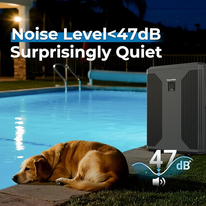 140000 BTU Inverter Electric Pool Heater for Inground Pool Swimming Pool Heat Pump for Above Ground Pool Up to 42000 Gallons Heating Cooling Wifi Control 220v