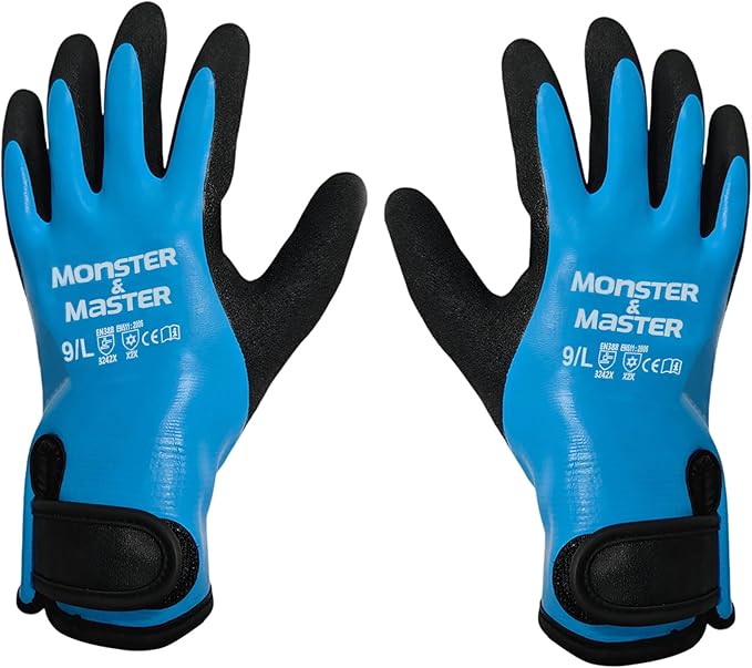 Monster & Master Safety Work Gloves Microfoam Nitrile, Touchscreen with Grip, Ideal for Warehouse, Home, Gardening, Fishing
