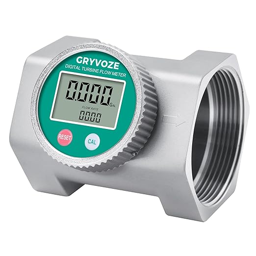 Waterproof 3 Inch Water Flow Meter, 16-343 GPM Digital NPT Flowmeter with EMI Protection for Diesel, Gasoline, Pool, Hydrant, Fire Truck and Oil Tanker, ±1% Accuracy