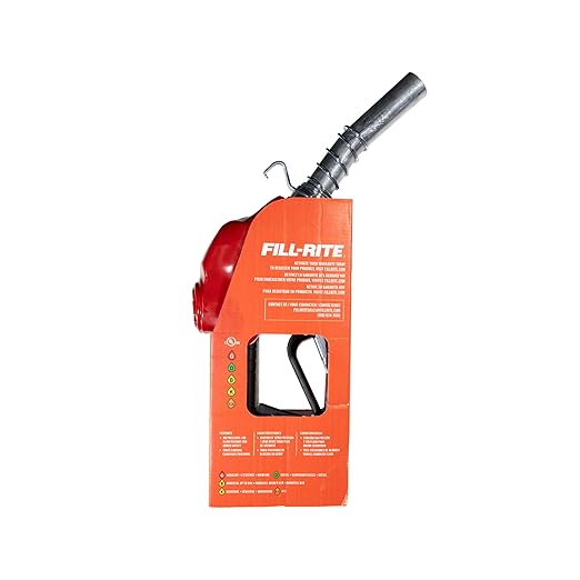 Fill-Rite N100DAU12 1” 3 to 25 GPM Heavy Duty Automatic Fuel Transfer Nozzle, Red | For Gasoline, Diesel, Biodiesel up to B20, E15 & Kerosene