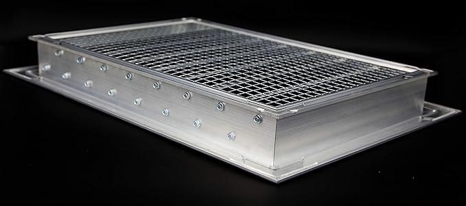 HVAC Premium 8"W x 10"H Aluminum Exterior Gable Louver Vent for Walls & Crawlspace - Weather-Resistant Air Grille with Screen Mesh - [Outer Dimensions 9.75"W x 11.75"H]