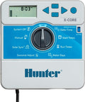 Hunter X-Core XC400i Indoor Sprinkler Timer, 4 Zone Irrigation Controller, Easy Programming, Sprinkler System Timer for Yard and Garden, Manual and Seasonal Adjust, No WiFi Needed