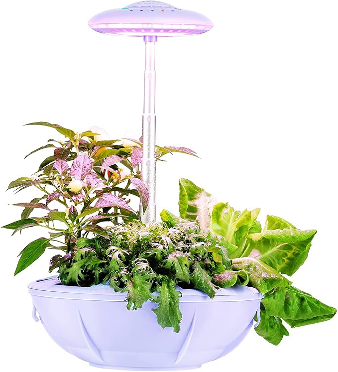 Hydroponics Growing System with LED Grow Light Smart Herb Plants Germination Kit Height Up to 19.7" Indoor Garden Garden Kit Automatic Timer for Kitchen Office Home