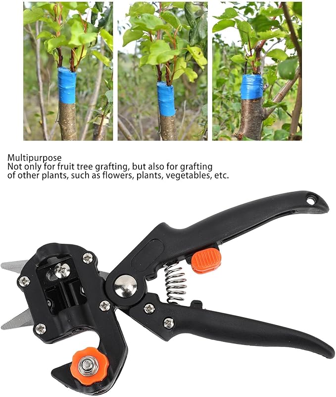 Professional Grafting Tool Pruner Kit with Replacement Blades Heavy Duty ABS Garden Grafting Shears for Fruit Trees Plants Vine Cutting 367g Weight
