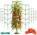 Halatool 6 Pack Extra Tall Tomato Cages for Garden, 72 Inch Heavy Duty Metal Plant Support Stakes for Climbing Plants, Adjustable Large Trellis for Outdoor Raised Garden Bed Vegetables Flowers Fruits