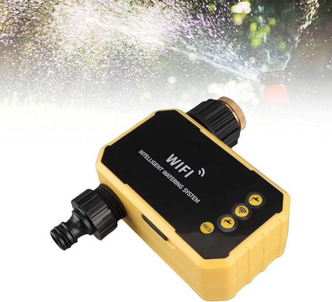 Smart Hose Timer, WiFi Water Timer, Automatic Irrigation Controller with Solar Panel & App Control, Ideal for Garden, Lawn & Yard Drip Irrigation System