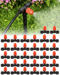 36 Pack Drip Irrigation Parts, Quick Connect 1/4" Adjustable 360° Misting Nozzles for Garden & Farm Irrigation Systems