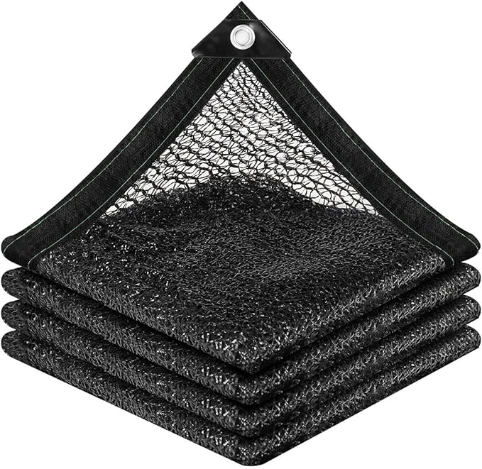 vensovo 30% Sunblock Shade Cloth Net Black Resistant - 4x10 Ft Garden Shade Mesh for Plant Cover, Greenhouse, Chicken Coop, Kennels, Tomatoes Plants