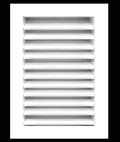 HVAC Premium 18"W x 24"H Aluminum Exterior Gable Louver Vent for Walls & Crawlspace - Weather-Resistant Air Grille with Screen Mesh - White [Outer Dimensions 19.75"W x 25.75"H]