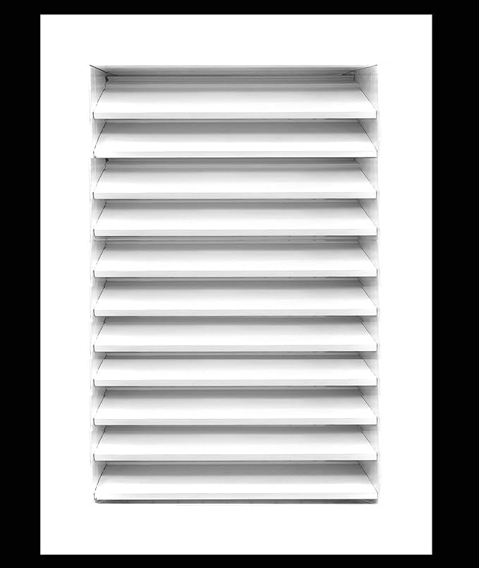HVAC Premium 18"W x 24"H Aluminum Exterior Gable Louver Vent for Walls & Crawlspace - Weather-Resistant Air Grille with Screen Mesh - White [Outer Dimensions 19.75"W x 25.75"H]