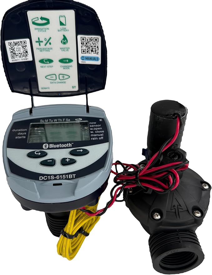 Galcon 61512 DC-1SBT with 1" Station Battery Powered Off-Grid Automatic Irrigation System, Irrigation Timer for Misting & Propagation, Cloning GAJBSH31UP0