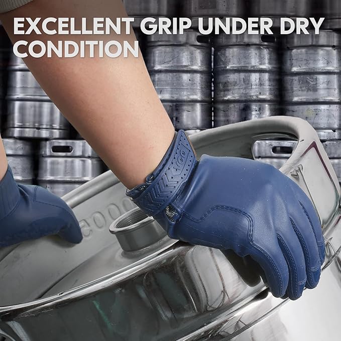 Vgo... NGG X1 Chemical Resistant Work Gloves,Starﬁsh-Gen Seamless Gription Work Gloves,Reusable,Waterproof (TP1147)