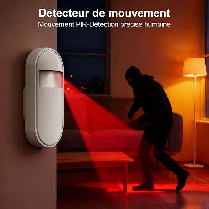 XUK Smart Home Security System,4G/GSM &WiFi Wireless Alarm Kit with Door/Window Sensors,PIR Motion Detectors,App Remote Control,Compatible with Alexa &Google Home,Easy Installation (21pcs Set)